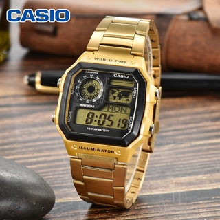 Casio men's stainless steel world time store illuminator watch