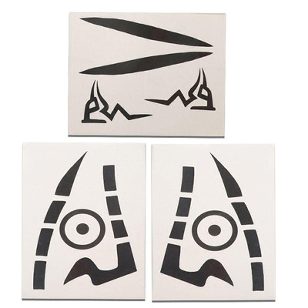 AVALENTINE Men Temporary Tattoos Waterproof Face Fake Tattoo Anime