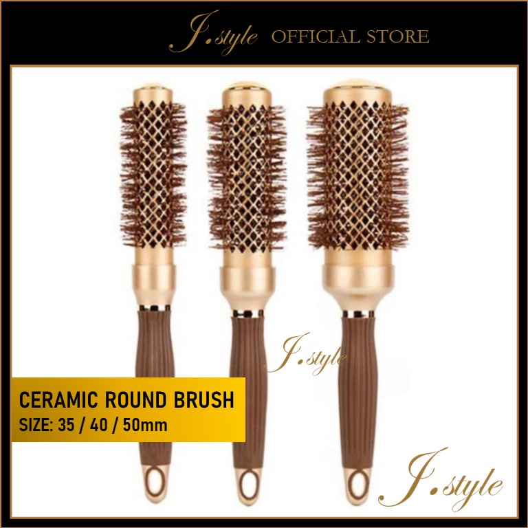 Ceramic Round Brush Curling Comb (35 / 40 / 50mm) | Shopee Philippines