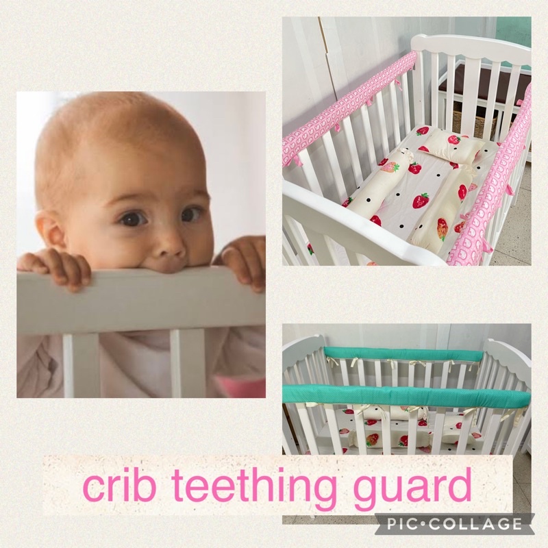 Cot bed sale teething rail protector