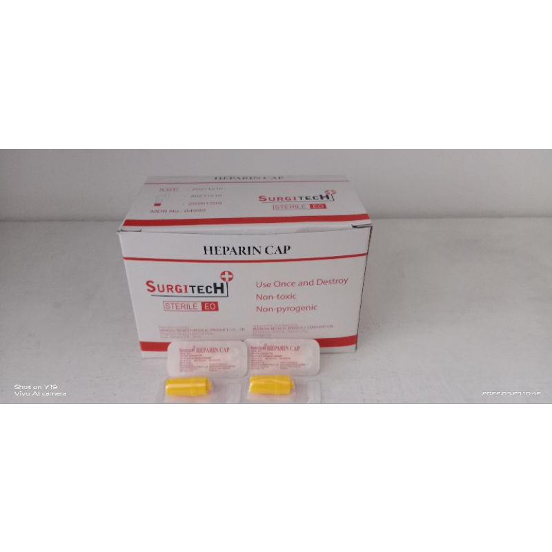 Heplock/Heparin Cap Sterile (Surgitech) sold per piece | Shopee Philippines