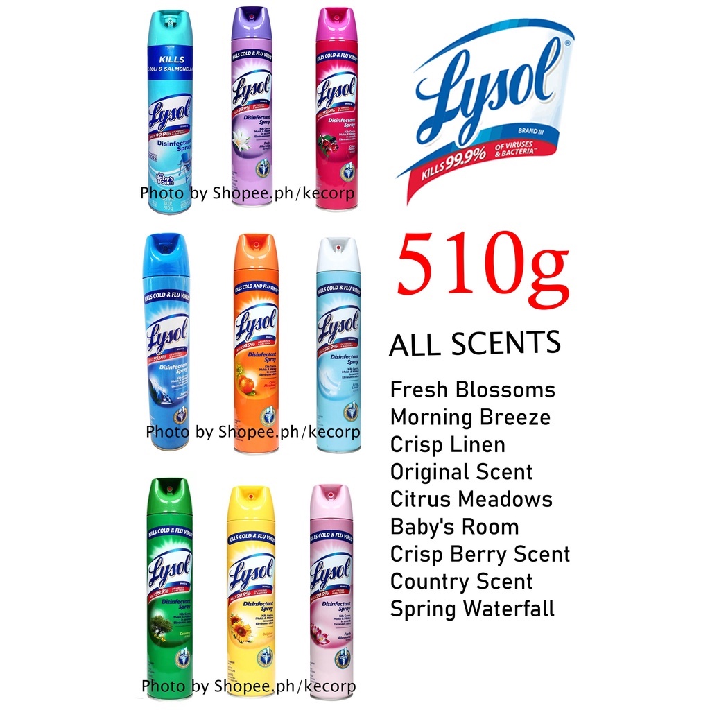 Lysol Disinfectant Spray All Scents 510g KECORP_S1 Shopee Philippines
