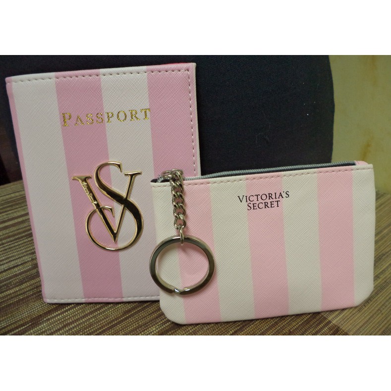 COD - AUTHENTIC VS Victoria's Secret PASSPORT HOLDER & COIN PURSE w/ key  ring