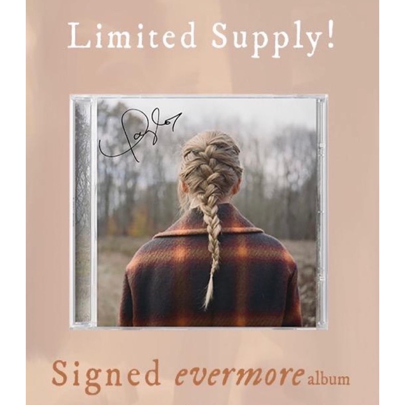 Taylor Swift Signed Evermore CD outlet