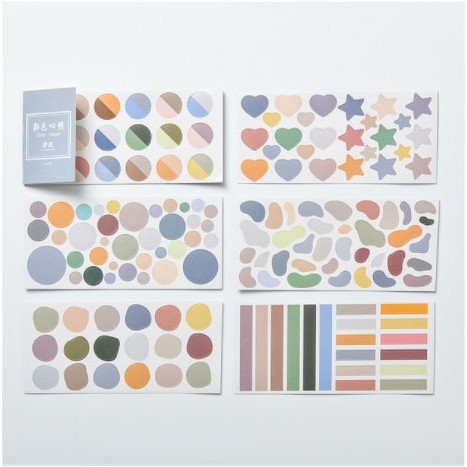 12 PCS color mood cartoon collage cute sticker diary album decoration ...