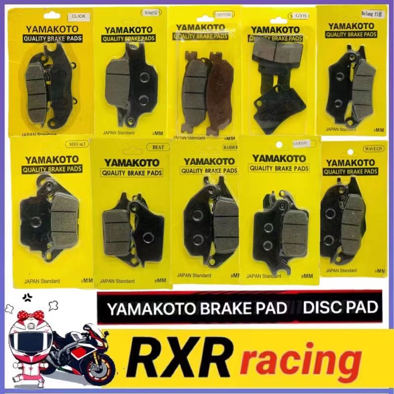 DISC PAD BRAKE PAD YAMAKOTO For Motorcycle PCX Raider150 Crypton Gy6 ...