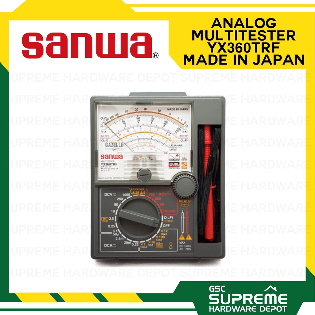 Sanwa Analog Multitester Multimeter YX360TRF Made in Japan Shopee Philippines