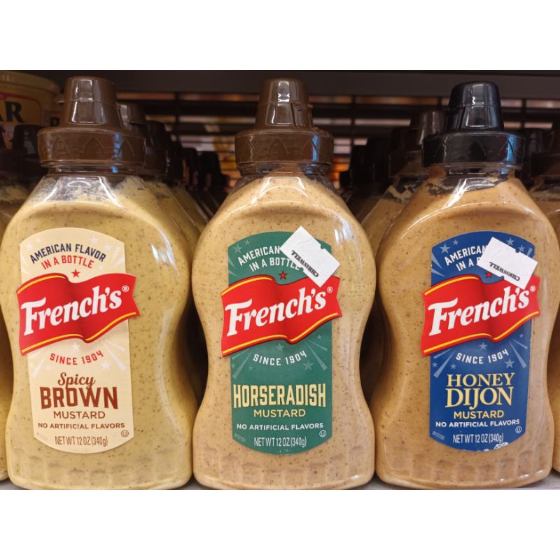 French's Spicy Brown/Honey Dijon/HorseRadish Mustard (340g) Shopee