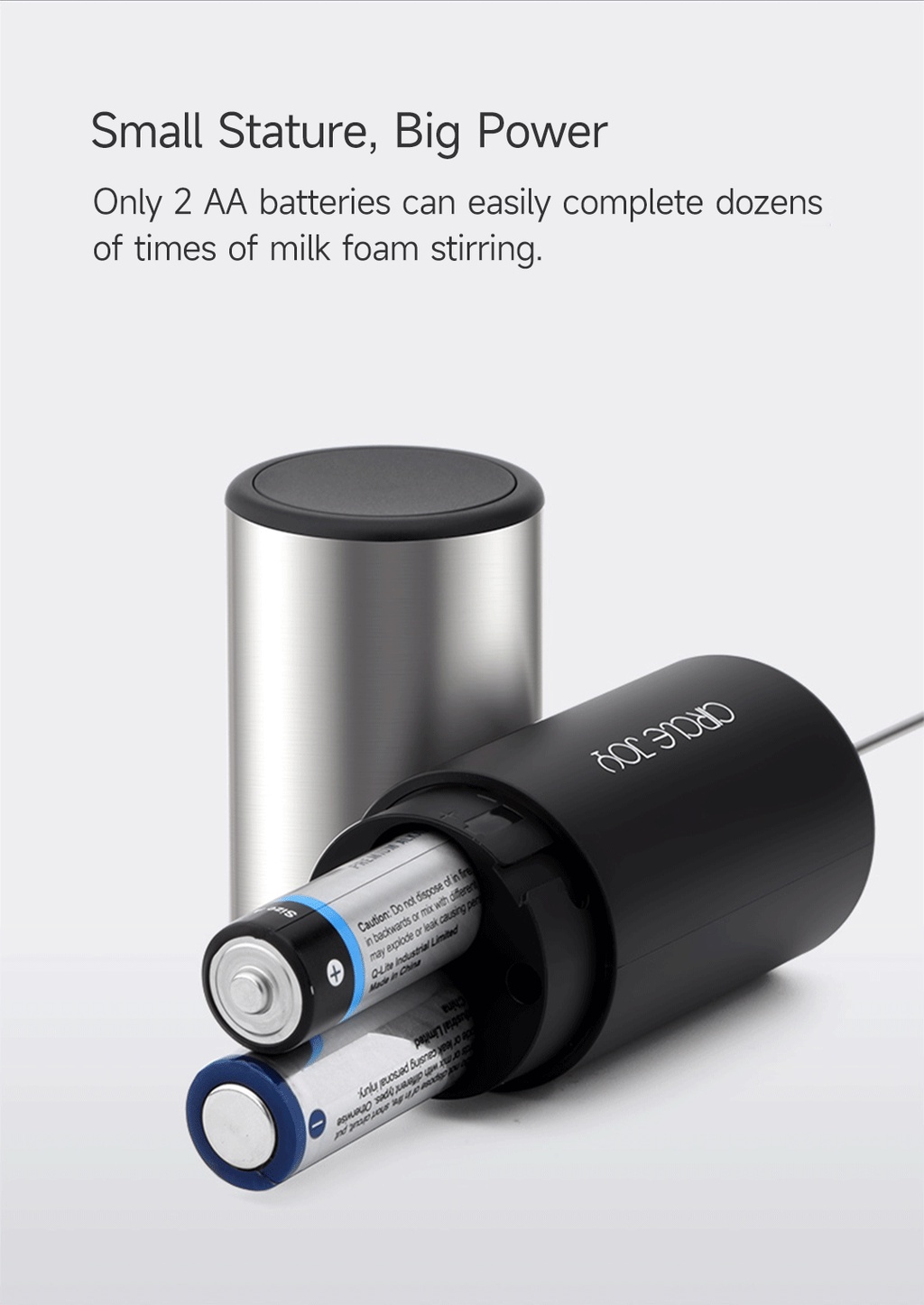 Xiaomi CIRCLE JOY Silver Knight Milk Frother Electric Milk Frother Manual Milk Whisker