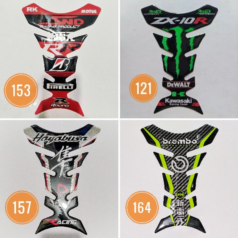 Tank Pad universal tankpad protector embossed sticker for motorbike ...