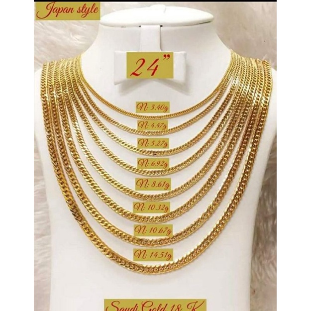 18k saudi gold necklace/18k necklacw pawnable | Shopee Philippines