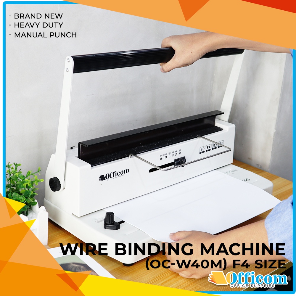 F4 Size Wire Binding Machine W40M (15sheets Punched) (150sheets Bind