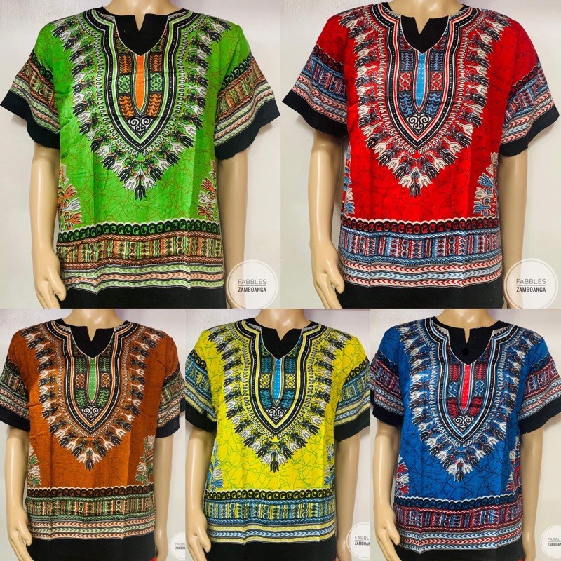 Reynan Dashiki Shirt/Bohemian/Batik/Boho/Indian/Rasta/Reggae | Shopee ...