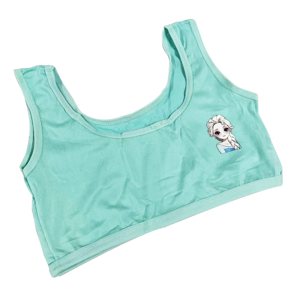 WM Teenage Girl Cartoon Training Bra Soft Cotton Prevent Nipple ...