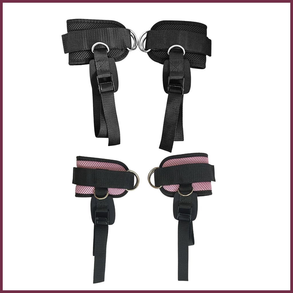 Ankle Straps 2 Pcs Comfortable Adjustable Padded Ankle Wrist Cuffs Gym