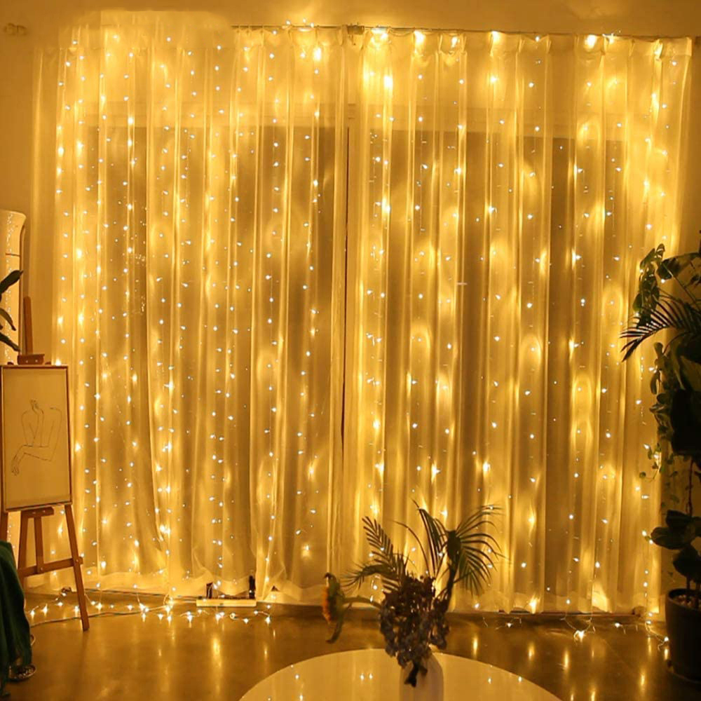 USB Battery Operated Silver Wire String Lights Garland LED String Wall