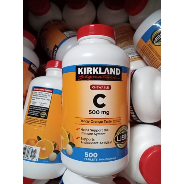 Kirkland Vitamin C Chewable 500mg 500 tablets Shopee Philippines