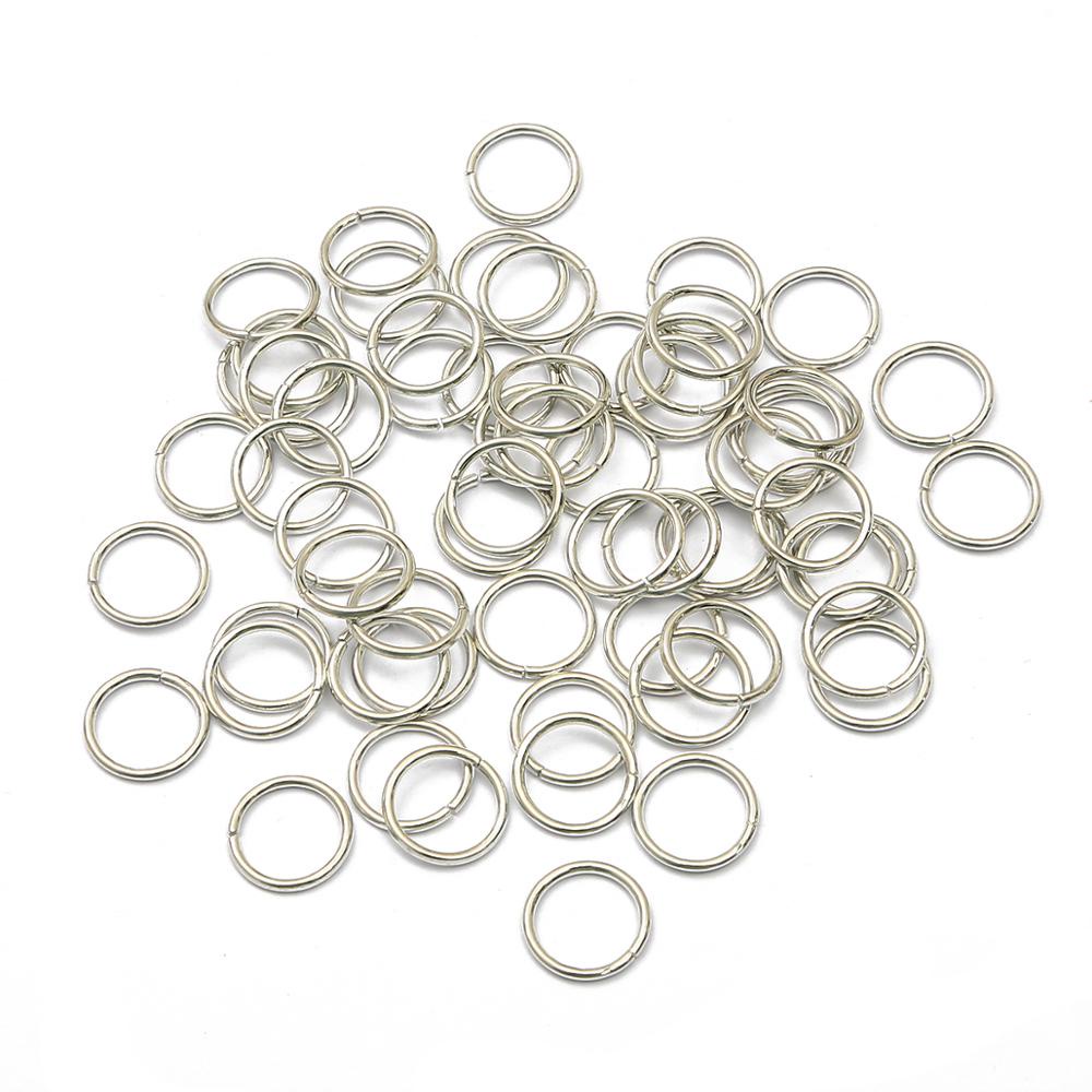 300pcs/lot 4 5 6 7mm Metal Jump Rings Split Ring Silver Gold Connector ...