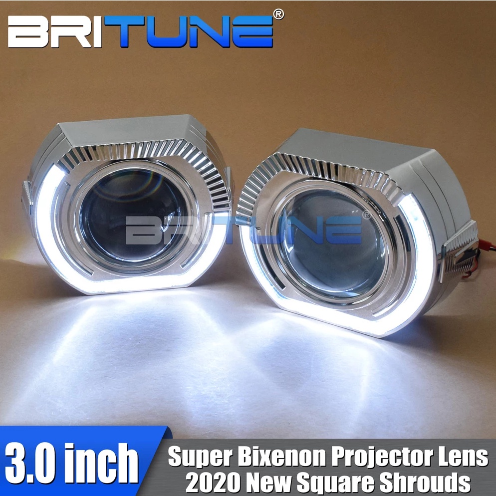Britune Bi-xenon Car Lens Retrofit Projector Angel Eyes Automotive ...