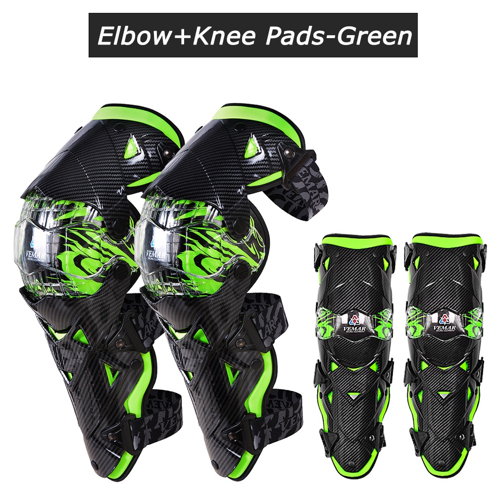 Vemar 4pcs Motorcycle Knee Brace Pad MX MTB DH ATV Motocross Knee Guard