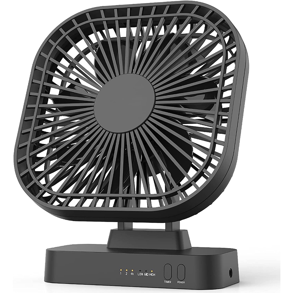 AA Battery Operated Desk Mini Fan, Portable Small Table Fan,7Blade