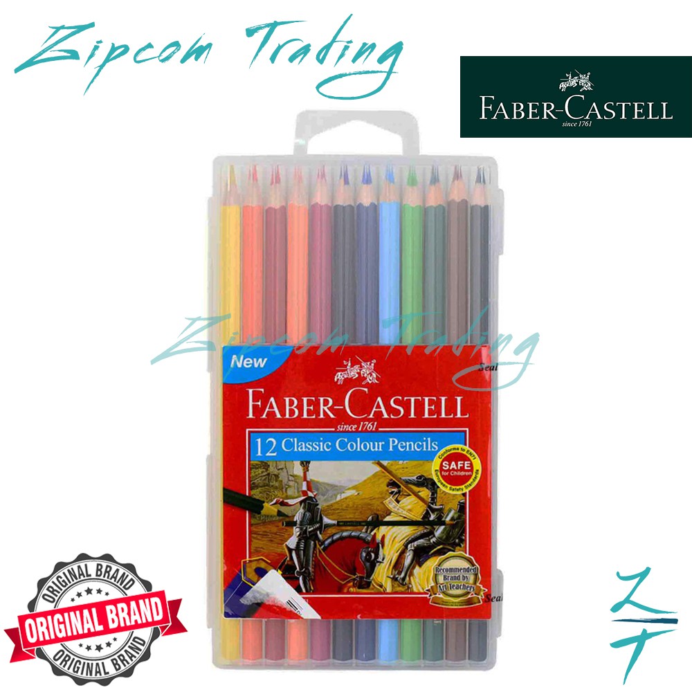 Faber Castell Classic Colour Pencil In Slim Flexi Case (12s/24s/36s/48s ...