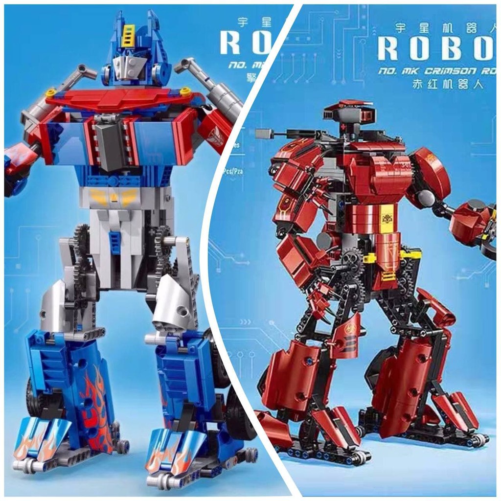 MOULD KING 15036/15038 REMOTE CONTROL OPTIMUS PRIME ROBOT / CRIMSON ROBOT BUILDING BLOCKS