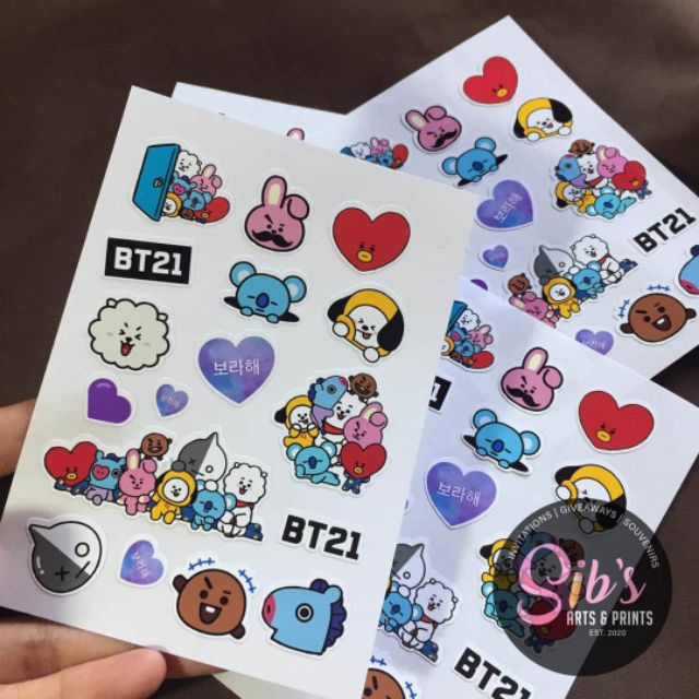 [Customized] BT21 Tiny Stickers (Scrapbook Stickers) | Shopee Philippines