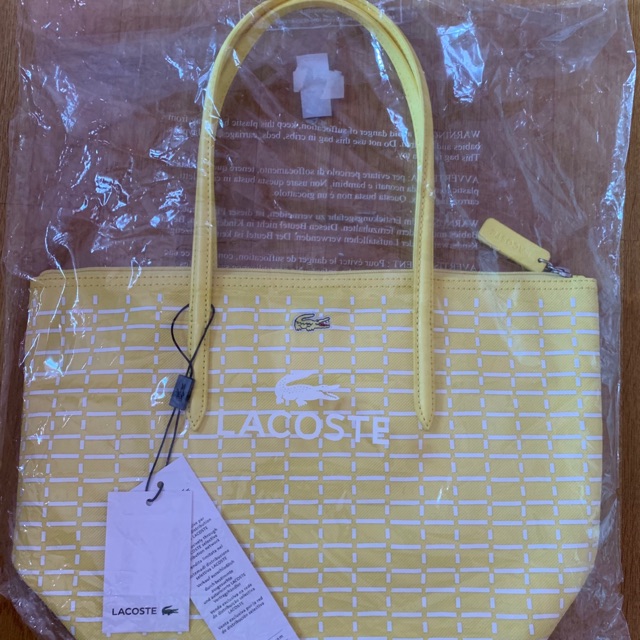 Lacoste yellow deals bag