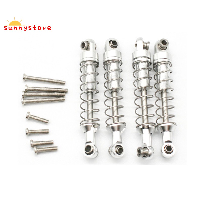 4 Amortisseurs à Ressort Métallique Pour WPL C14 C24 C34 MN D90 D91 D96 MN99S - RC