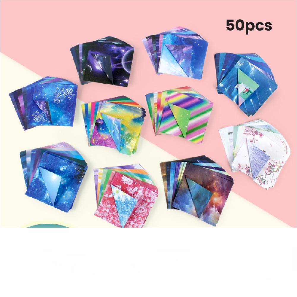 50pcs/set DIY Origami Stars Paper Outer Space Sky Folding Origami Art