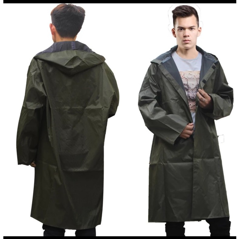 PVC Army green overcoat raincoat COD color blue ,green,black Either by ...