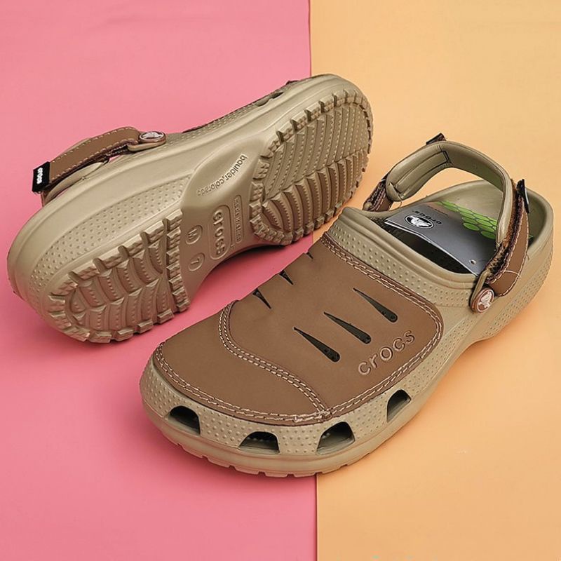 Crocs cheap leather sandals