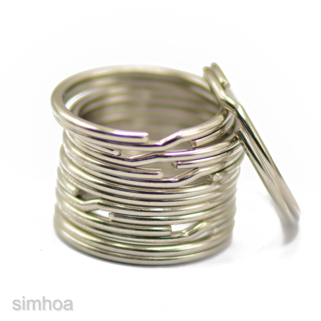 thumbnail image 2 of Lot Of 12 Gold Plated Steel Split Key Rings - 15mm (approx 5/8 Inch) Findings For Crafting 2 of 4