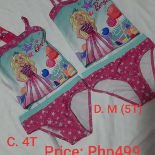 Barbie 2pc Girl Swimsuit 3T to 5T Shopee Philippines