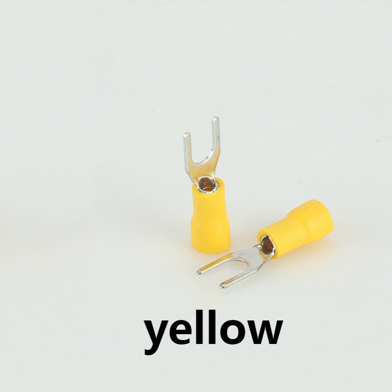 20Pcs Terminal Block Insulated Spade Connector Electrical Furcate Lug