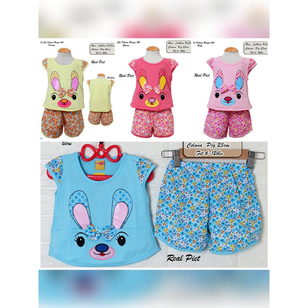 Flower rabbit pants set 461/ baby pants set baby girl set baby set ...
