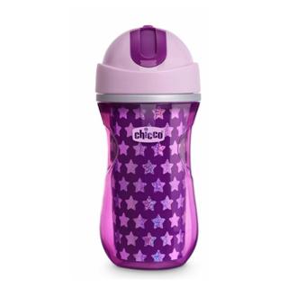 Chicco Insulated Flip-Top Spill-Free Straw Sippy Cup 9oz Dream Pink/Purple 12m+ (2pk)