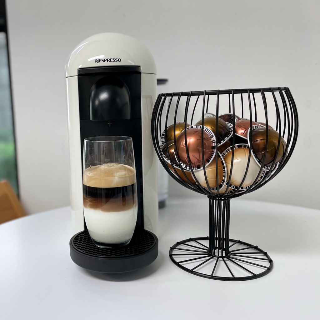 Coated Metal Coffee Nespresso Vertuo capsule Storage Rack Dispenser Tassimo Dolce Gusto illy