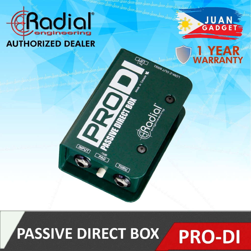 Radial Engineering ProDI 1-channel Passive Instrument Direct Box ...