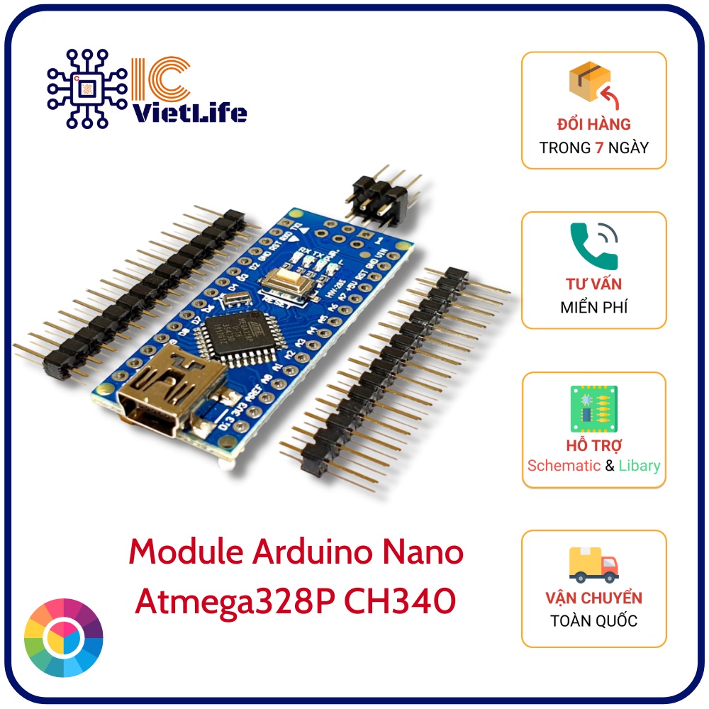 Arduino NANO V3.0 Module ATMEGA328P Loader IC CH340 Includes sample ...