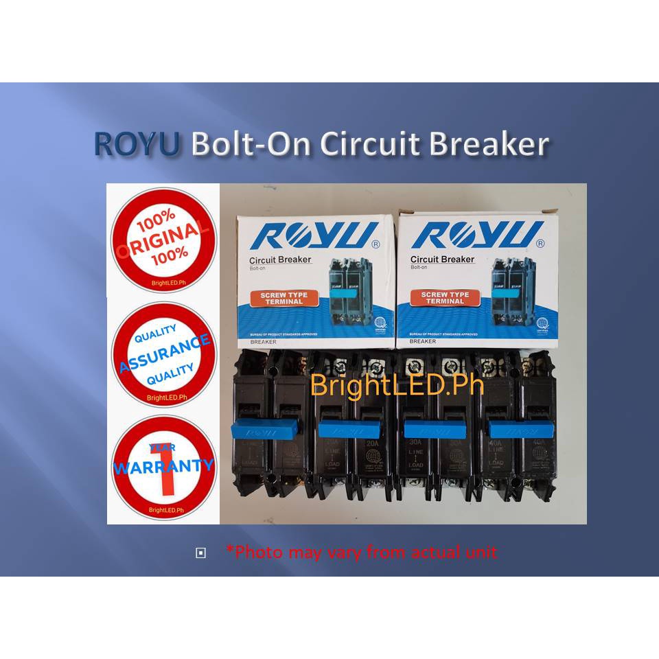 ROYU Bolt On Circuit Breaker Screw Type Terminal Shopee Philippines