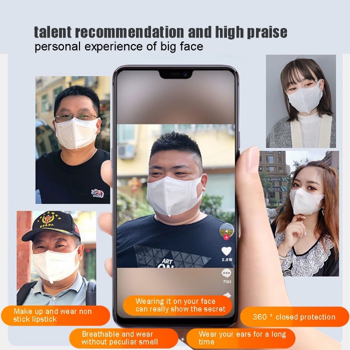 [Ready Stock] L size 10pcs big face mask fat mask disposable mask men's ...