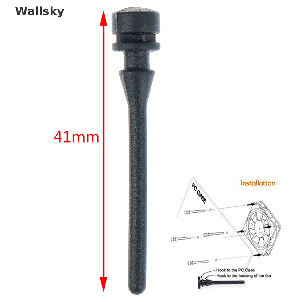 Wallsky> 20Pcs Screw Rivet Rubber PC Fan Noise Absorbtion Fans