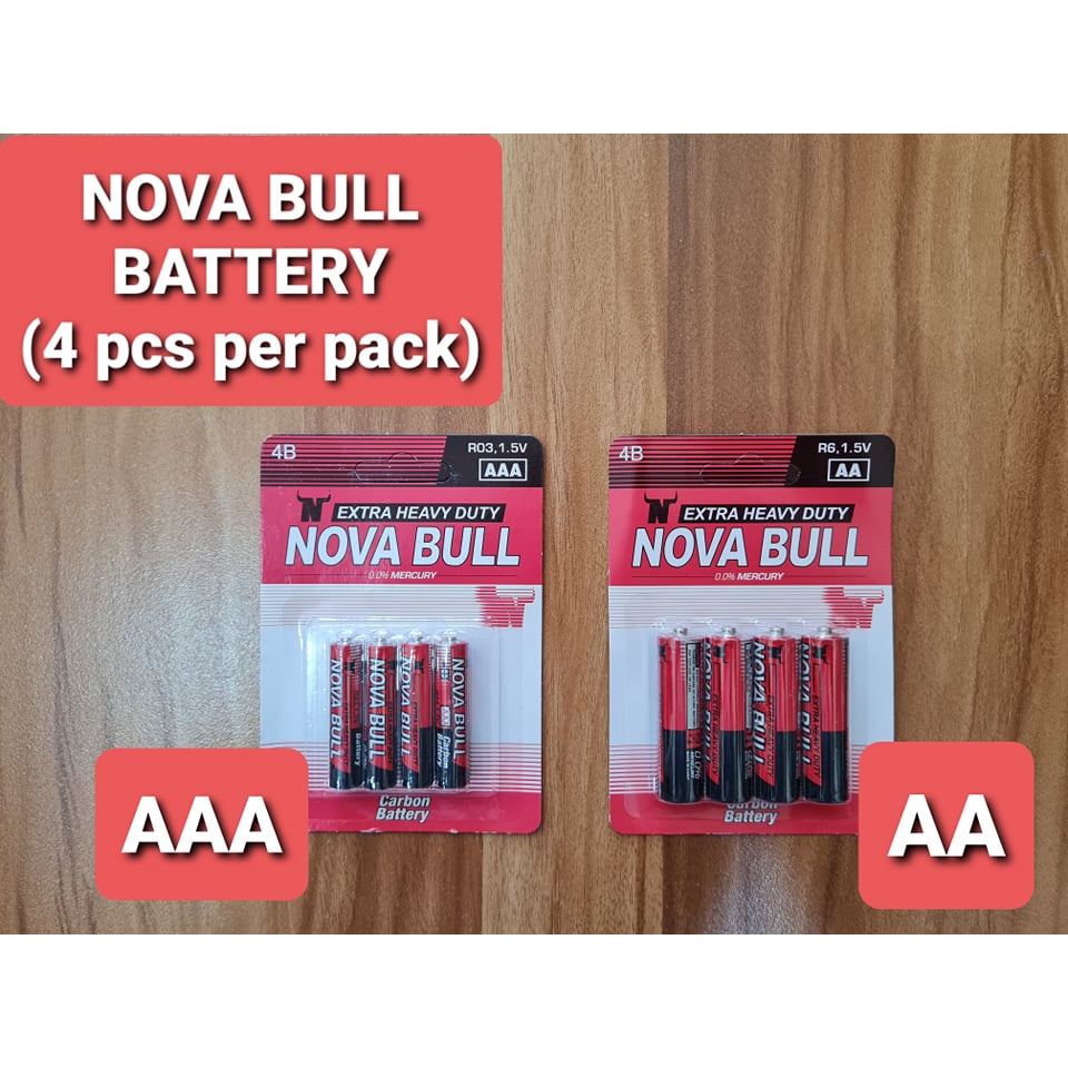 Nova Bull Battery Double A / Triple A Battery Heavy Duty Carbon Battery