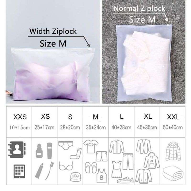 Frosted matte online ziplock