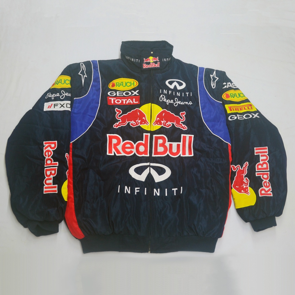 F1 Racing Suit World Rally Red Bull Team Cotton Jacket Stand-Up Collar ...