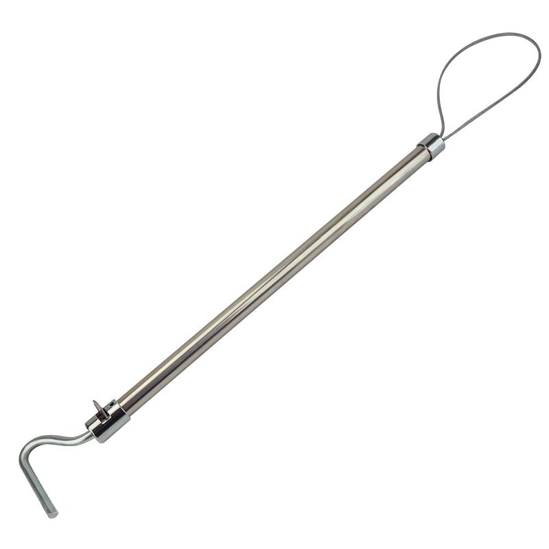thumbnail interactive-video image 1 of Stainless Steel Animal Catcher Pole - Adjustable Control Tool For Dogs, Pigs & Livestock 1 of 9