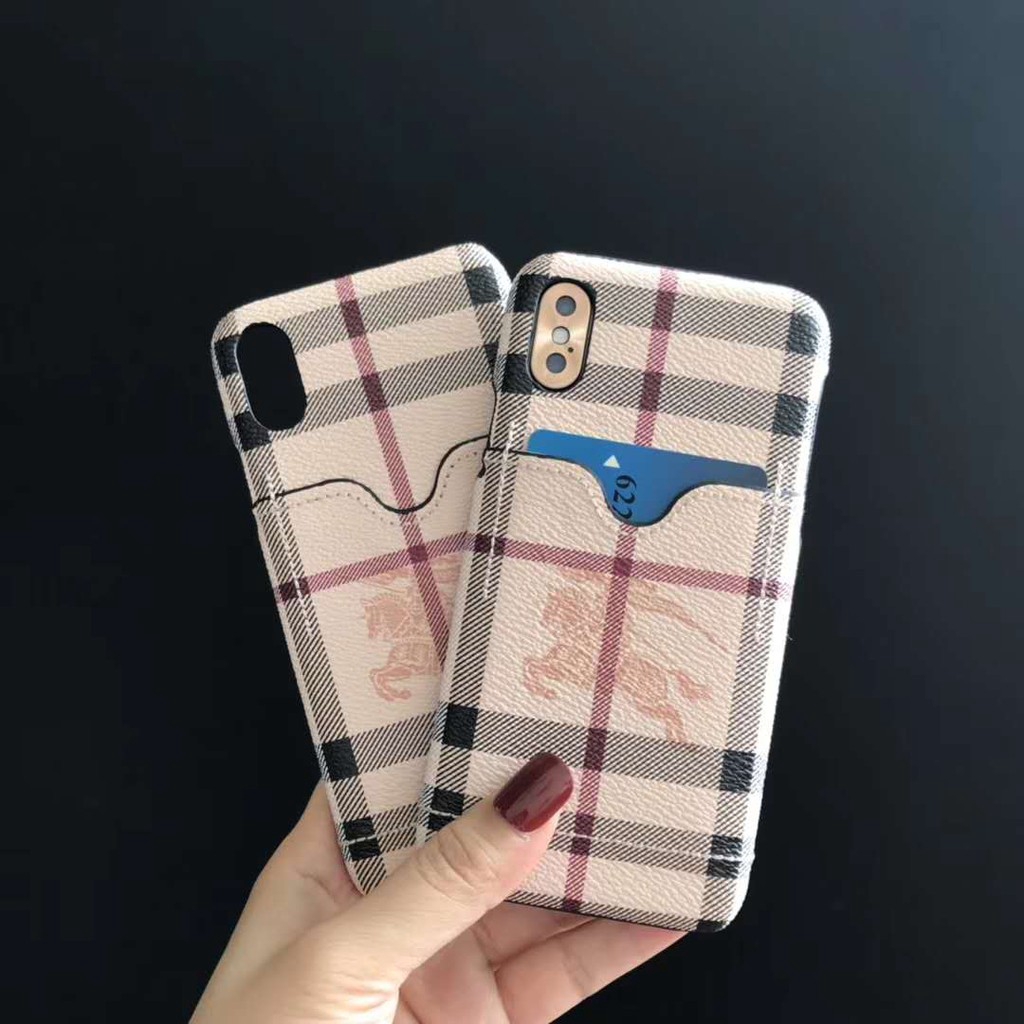 Burberry Leather Phone Case IPhone12 11 pro MAX X XS MAX XR 8 7 6 6s Plus Shopee Philippines