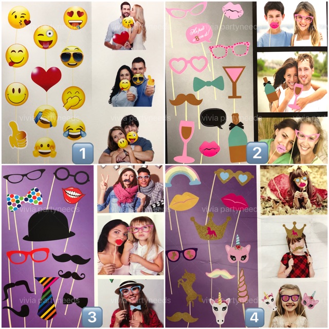 12pcs Photo Booth Camera Props Birthday Party Celebrate Photo Mask ...